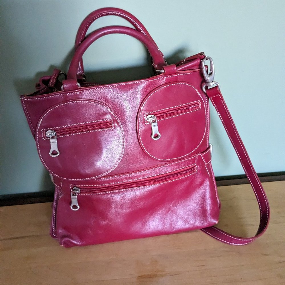 Regina Red Leather Purse